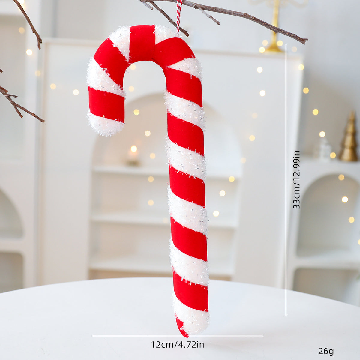 Santa Yuen New Red and White Decorative Foam Candy Cane Lollipop Ornament Christmas Decoration Christmas Tree Decoration