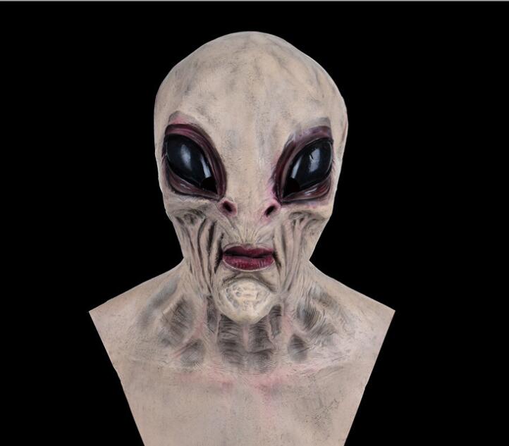 Halloween Alien Mask Scary Horrible Big Eyes Horror Alien Mask Full Head Latex Mask Magic Mask Monster Mask