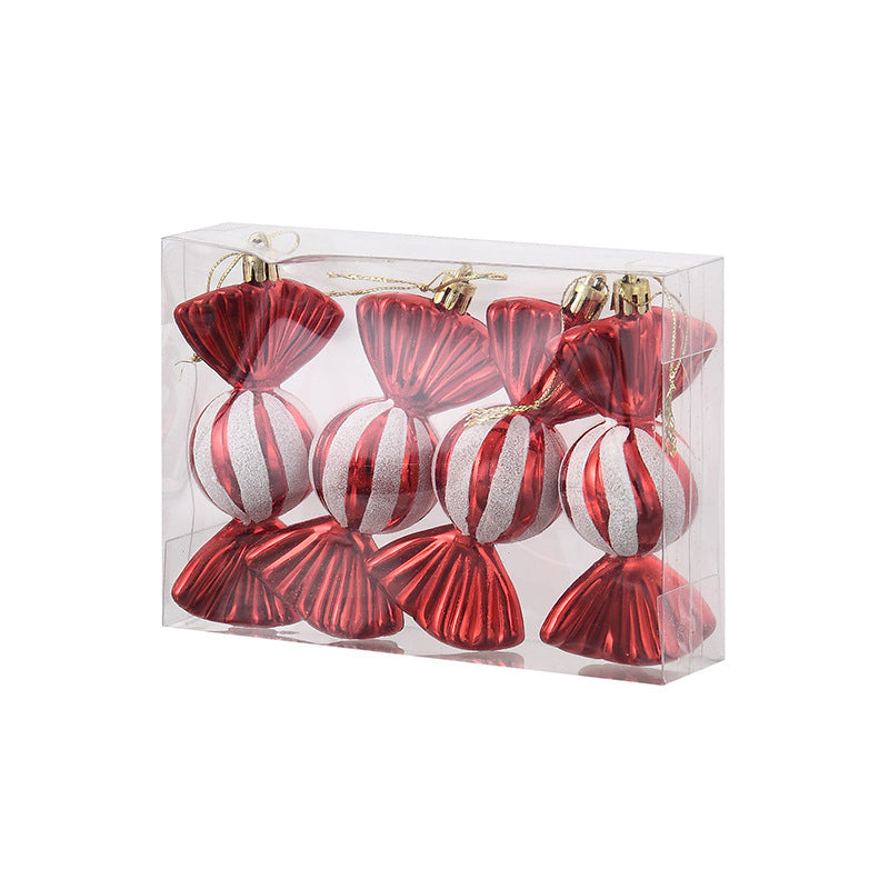 New Christmas candy pendant, Christmas tree decoration, electroplated painted plastic props, window display, counter decoration