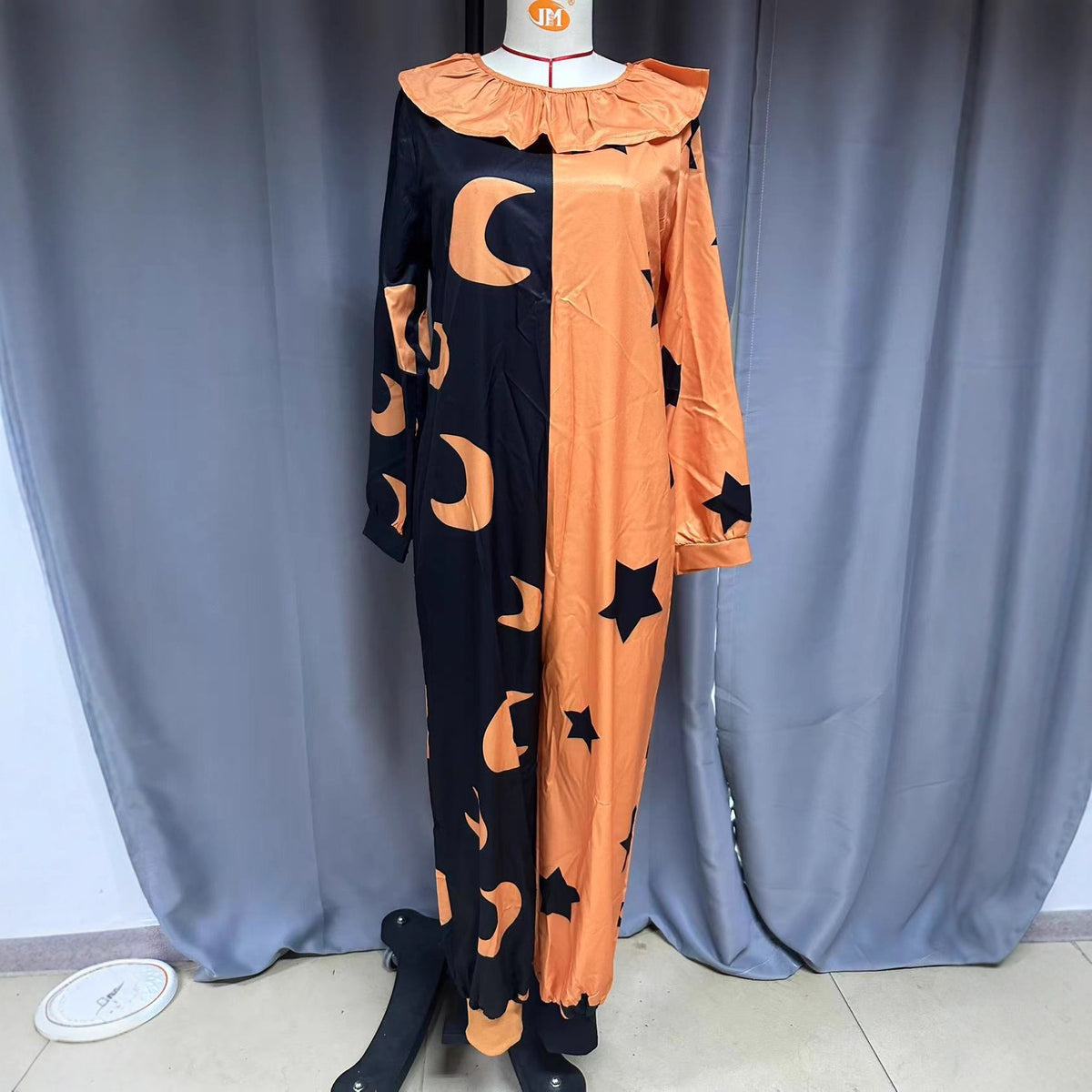 Halloween Costume Printed Long Sleeve Pants Jumpsuit for Women