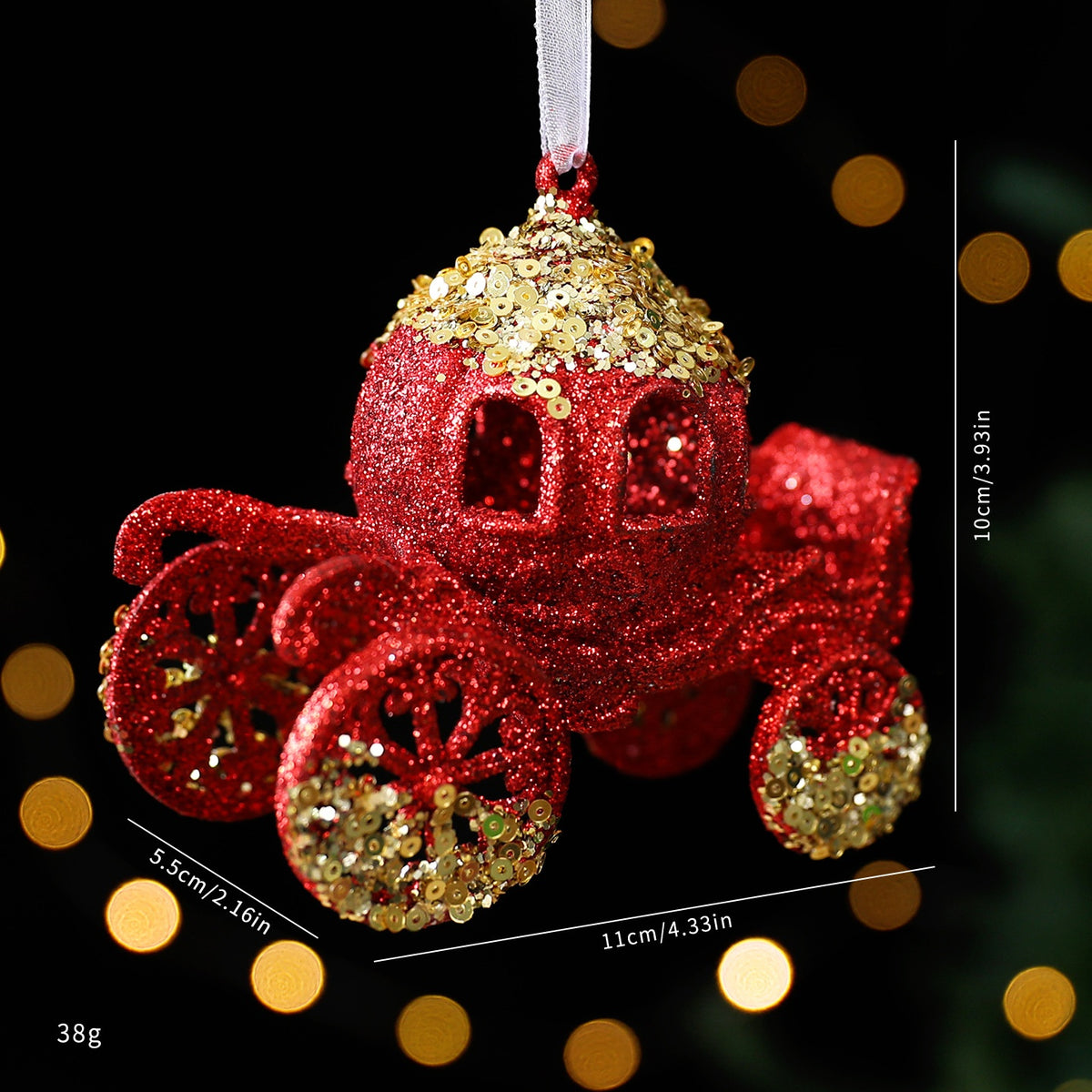 Saintyuan PC Sequin Glitter Pendant Christmas Decoration Snowflake Ornament for Christmas Tree Decoration