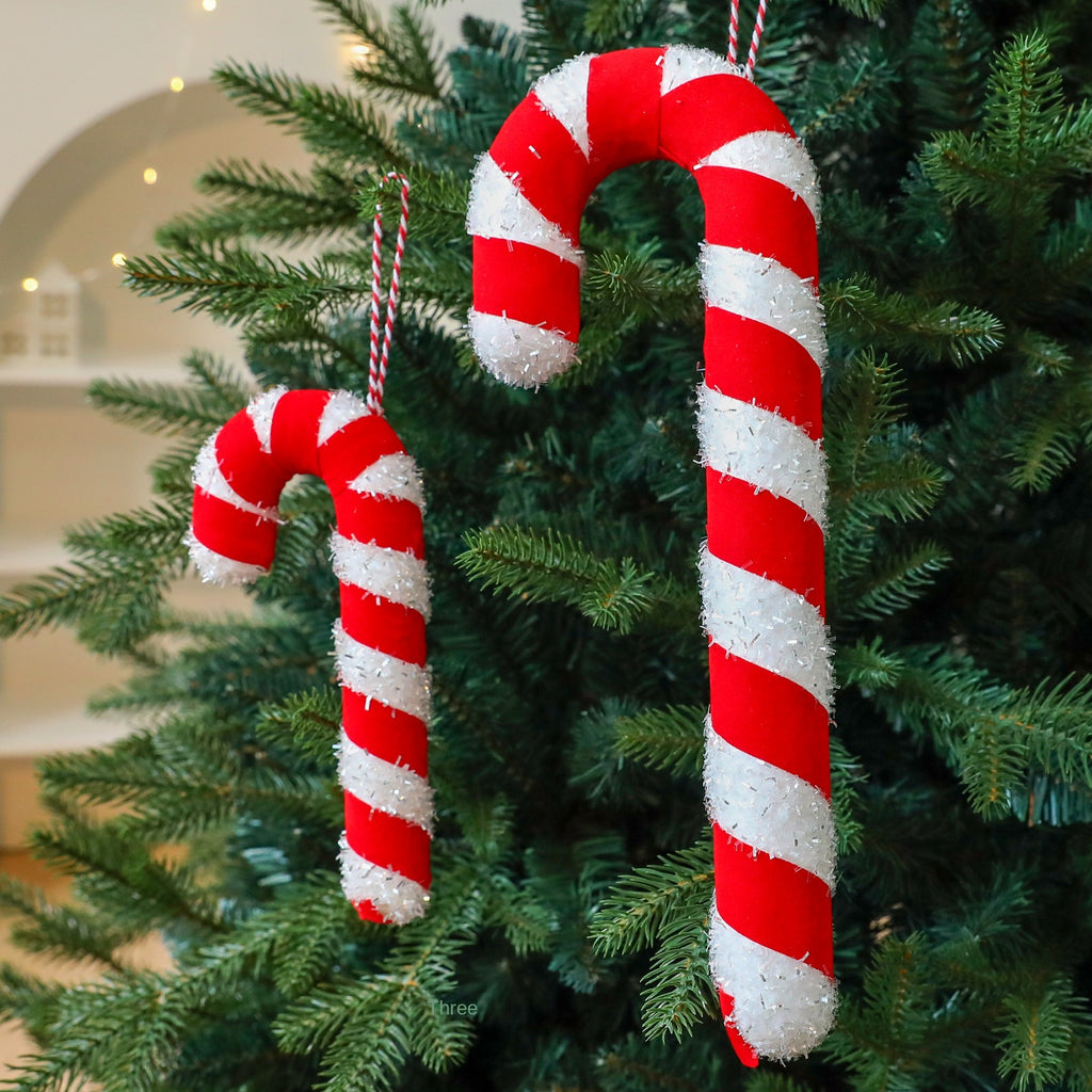 Santa Yuen New Red and White Decorative Foam Candy Cane Lollipop Ornament Christmas Decoration Christmas Tree Decoration