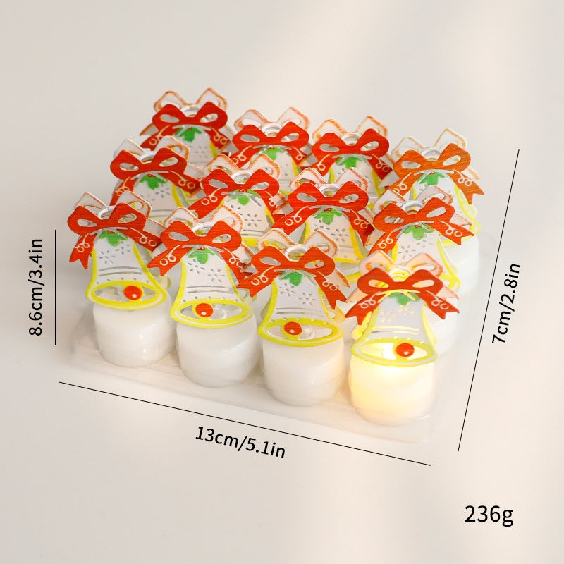 LED Electronic Candle Light Christmas Tree Santa Claus Snowman Creative Candle Night Light Decorative Ornament
