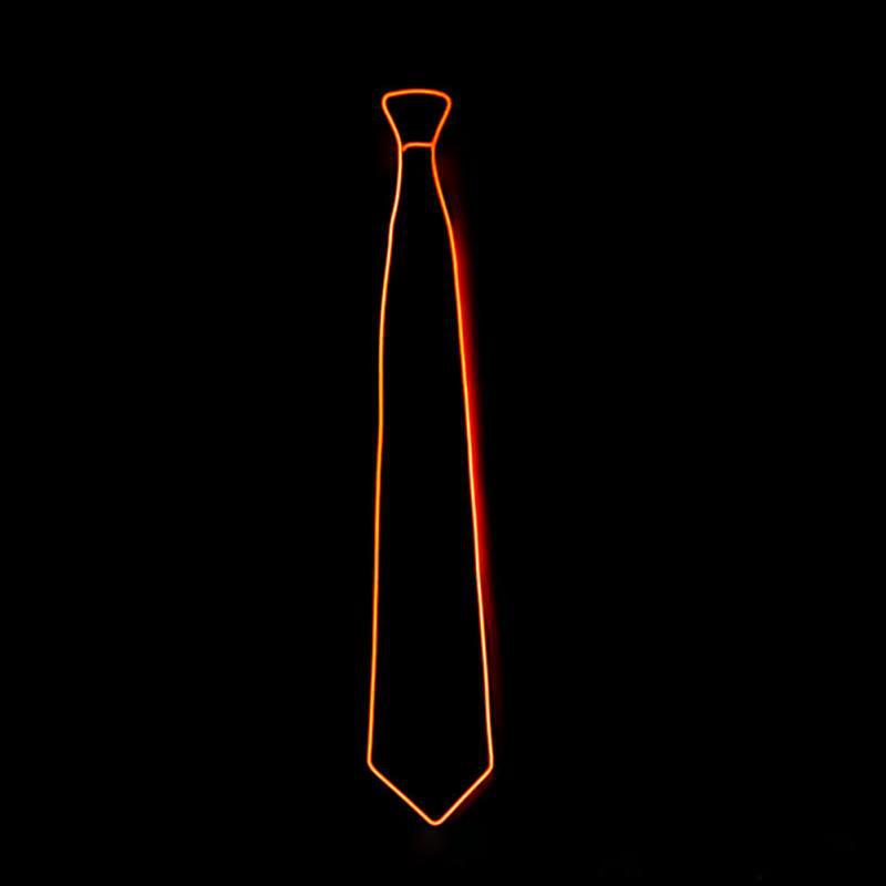 LED Arrow Light-Up Tie, EL Cold Light Tie Formal Wedding Groom Fashion Accessory