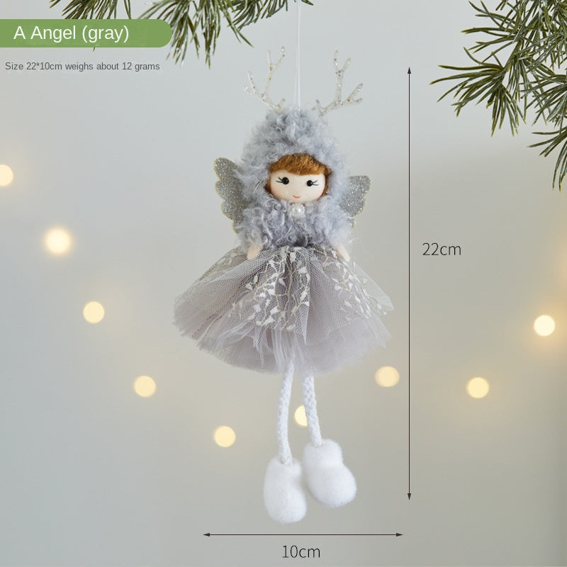 Cute Pink Angel Christmas Tree Ornament for Holiday Decoration and Scene Arrangement