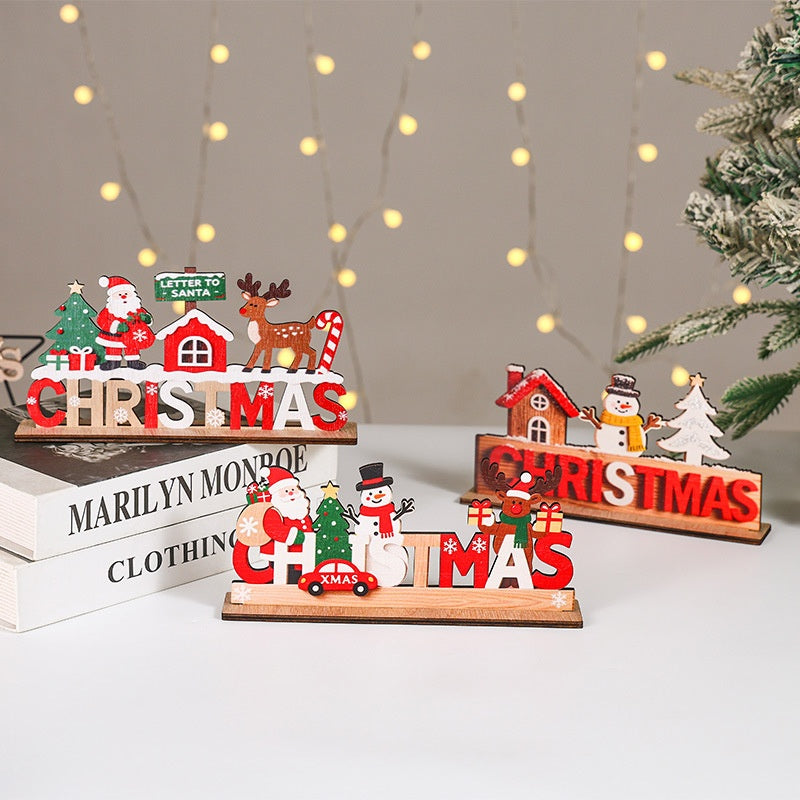 Christmas Wooden Decorations, Christmas Home Decoration, Snowman Wood Sign, Santa Claus, Christmas Tree Ornament