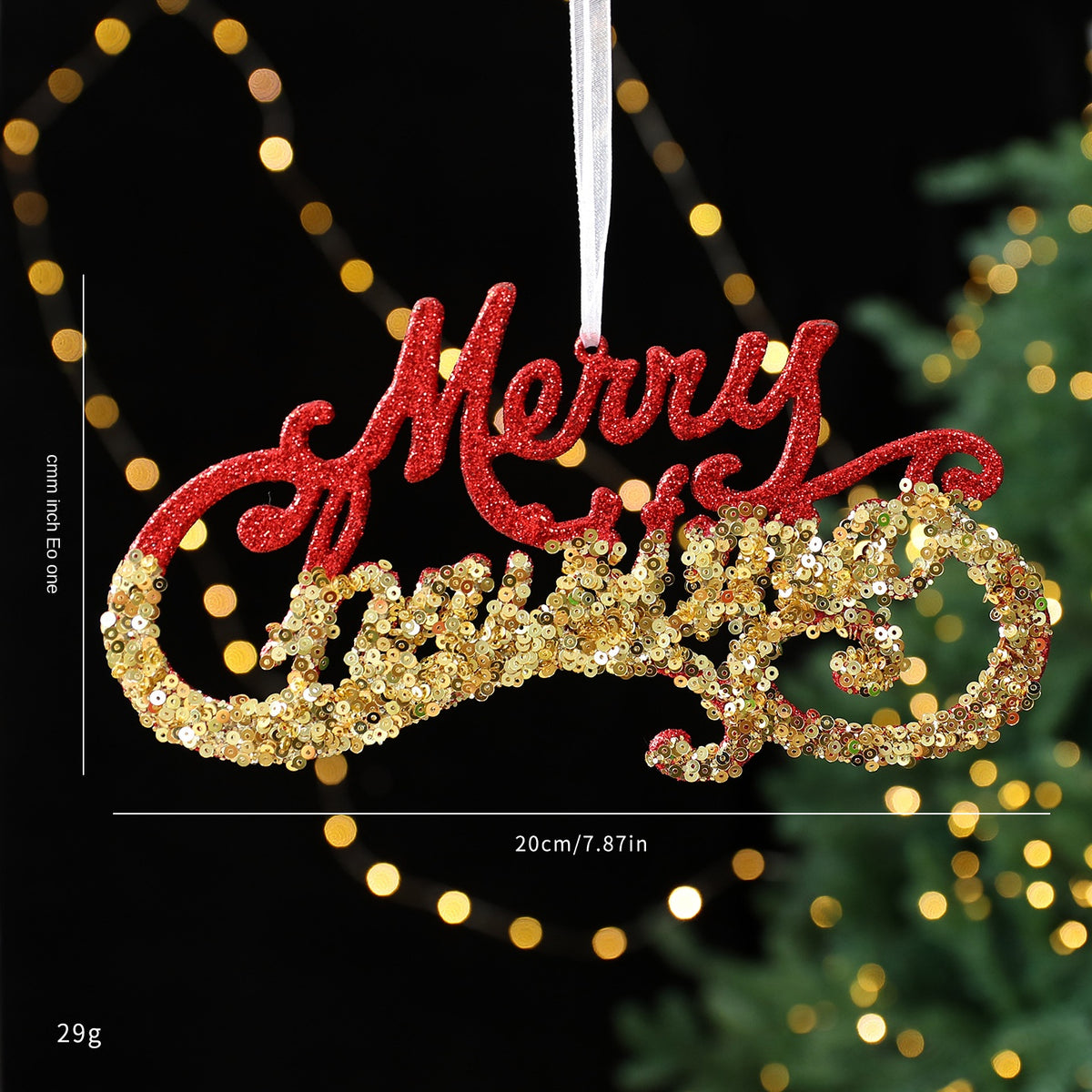 Saintyuan PC Sequin Glitter Pendant Christmas Decoration Snowflake Ornament for Christmas Tree Decoration