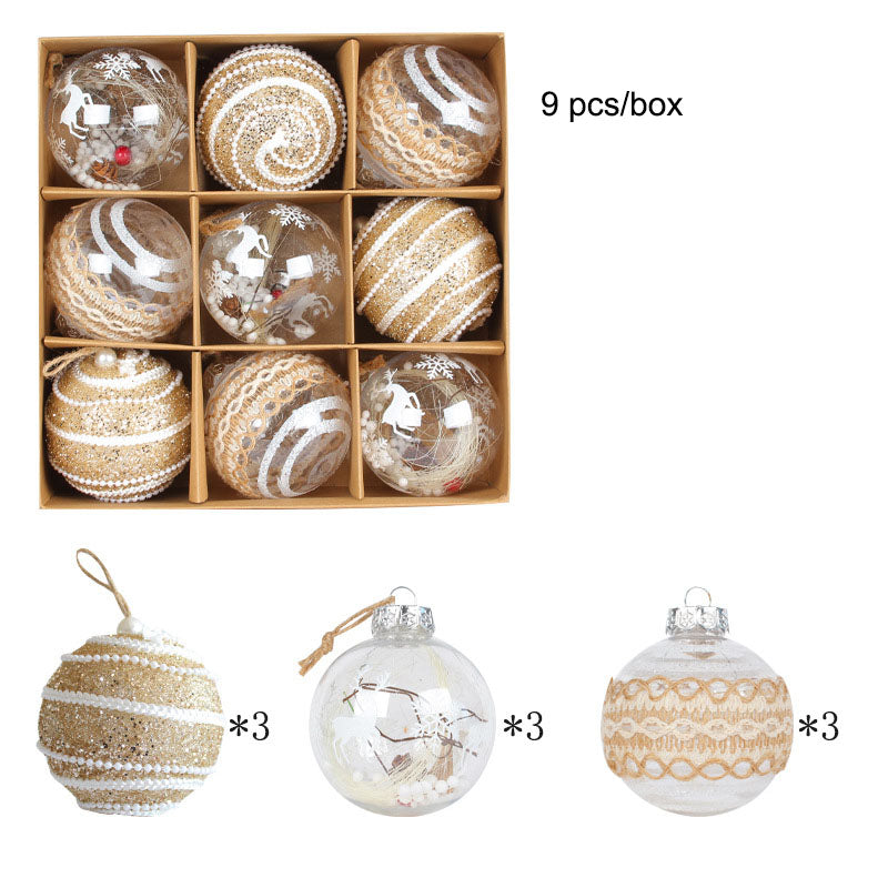 Christmas ball set, home painted ball decoration supplies, Christmas tree hanging ball ornaments