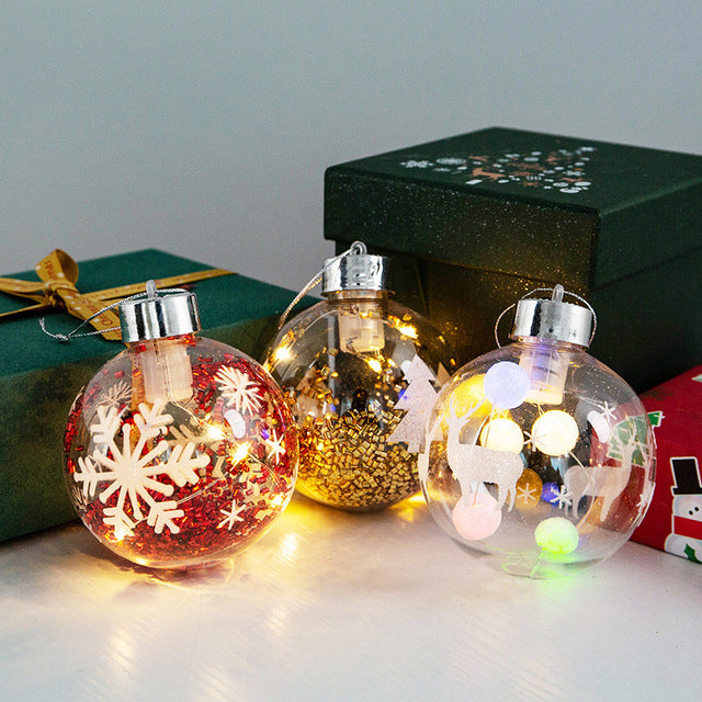 Colours LED Transparent Ball Light Christmas Tree Hanging Ornament Decoration