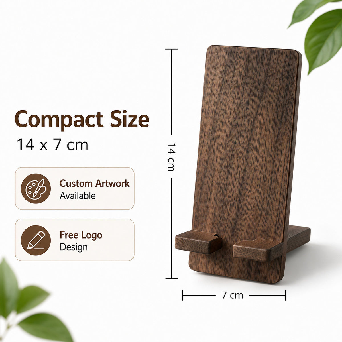 Solid wood mobile phone stand desktop