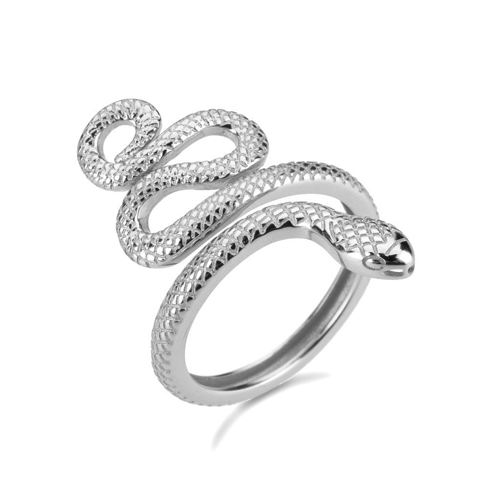 S925 Sterling Silver Multi-Ring Snake Open Ring Finger Ring