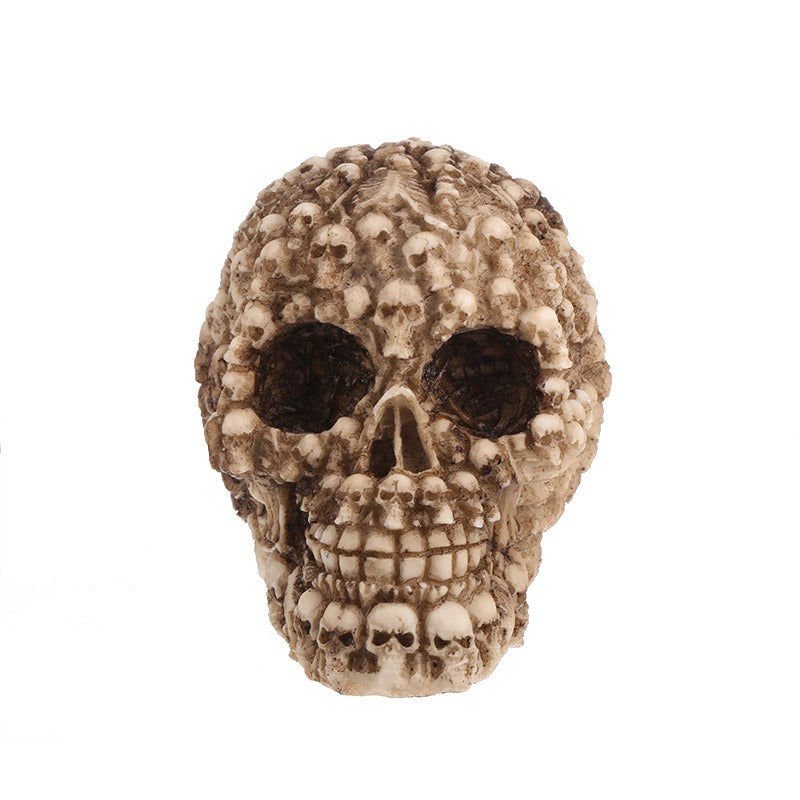 Multi head Skeleton Resin Craft Horror Skull Ornament