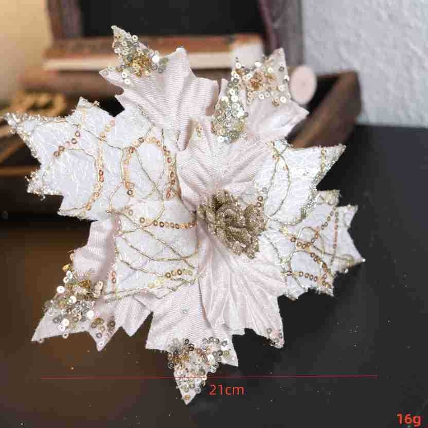 Christmas Decoration Embroidered Sequin Christmas Tree Decor Hotel Atmosphere Decoration DIY Decorative Flower