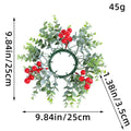 Christmas red fruit plastic decoration candle ring flower desktop aromatherapy candle holder base flower wreath ornament