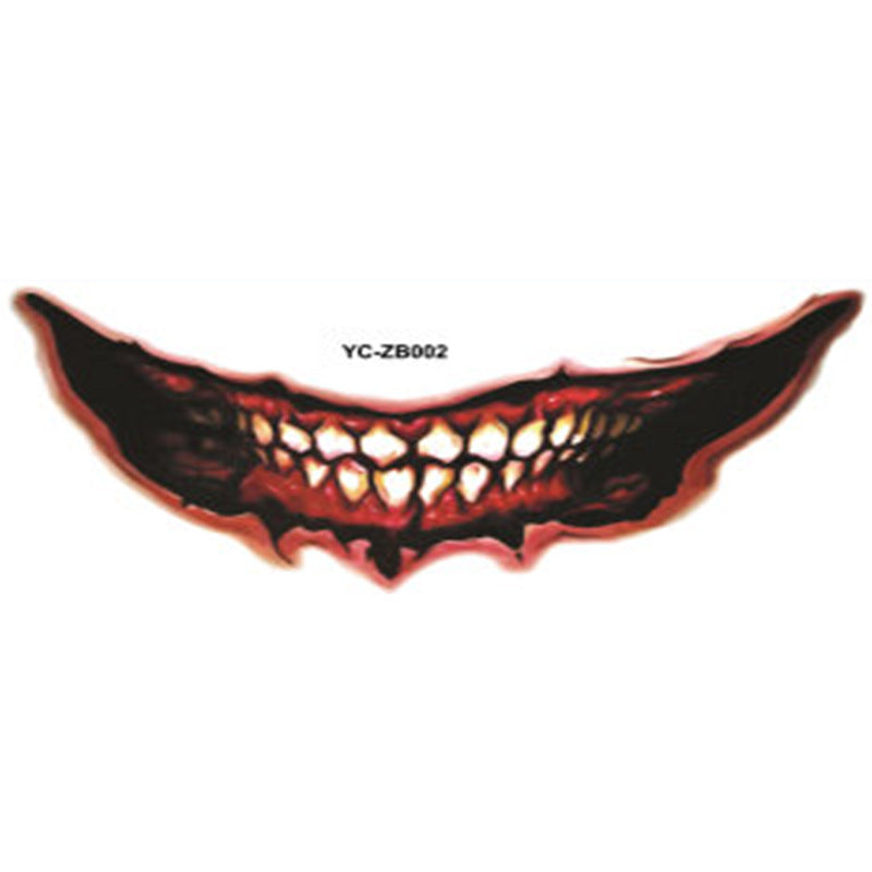 Halloween Mouth Tattoo Stickers Horror Lip DIY Decoration BIG MOUTH TATTOOS