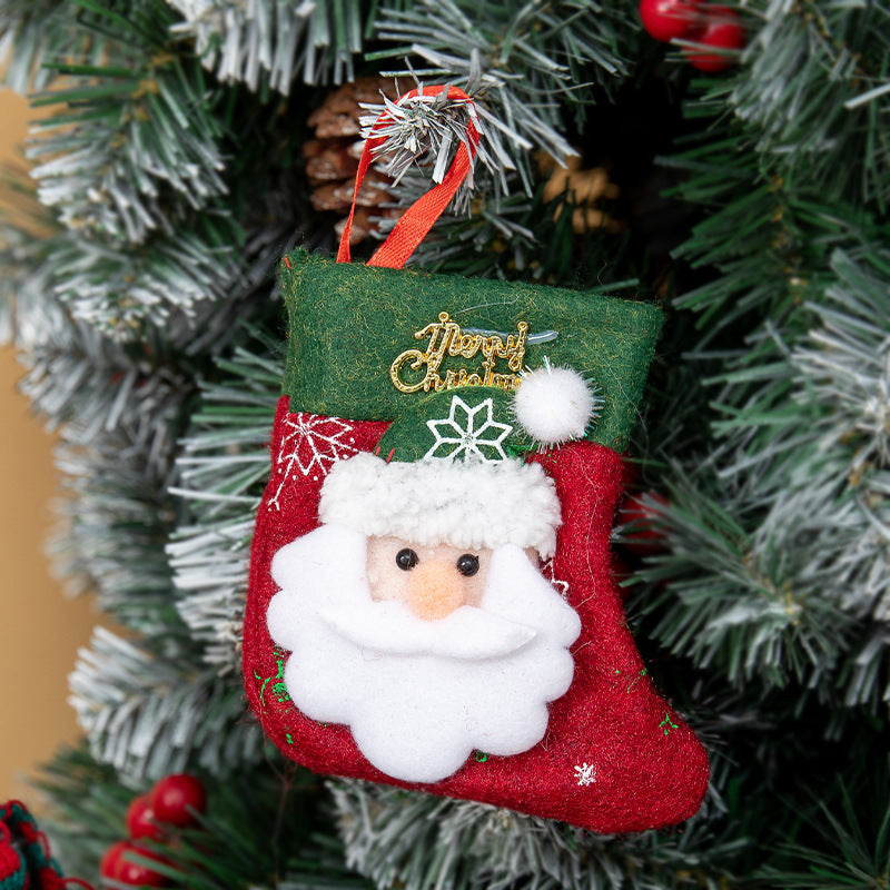 Christmas Socks Gift Bag Cartoon Kids Gift Socks Large and Small Sizes Christmas Small Gift Decoration Sock Ornaments