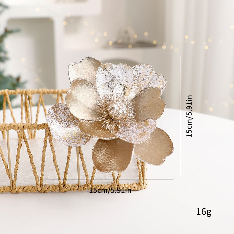 Christmas Flower Artificial Flower Dried Flower Festival Decoration European Style Preserved Flower Ornament Christmas Tree Decoration