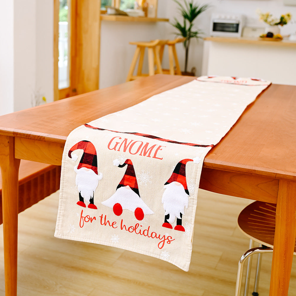 Christmas Decoration Faceless Elderly Table Flag Snowflake Tablecloth Creative European Christmas Tea Table Decoration Meal Mat