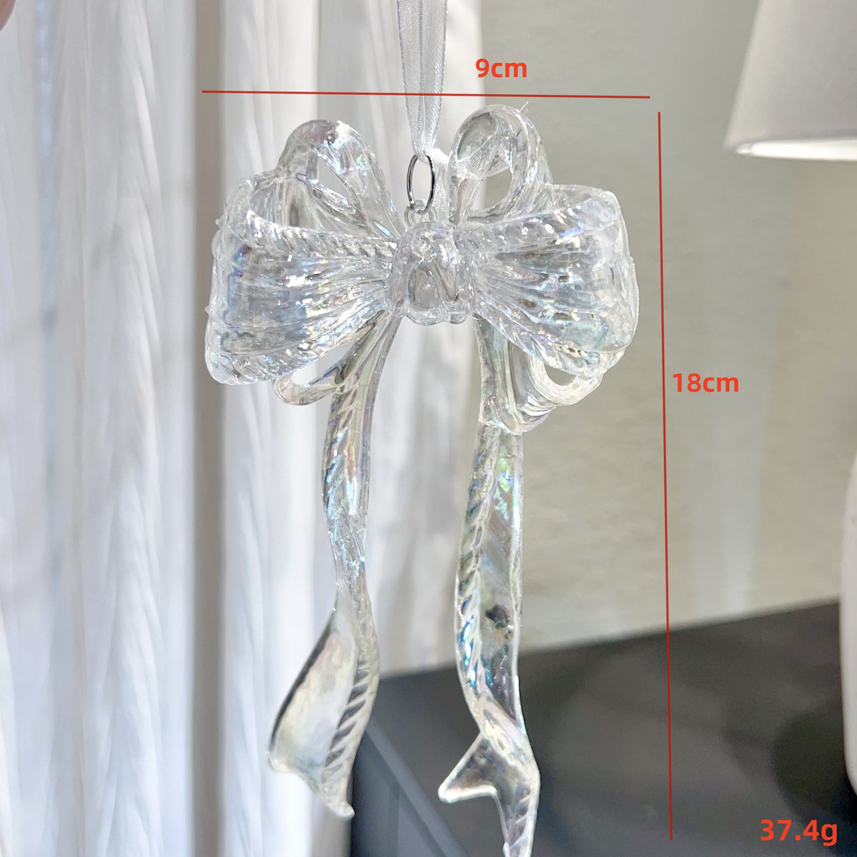 Christmas Tree Decoration Transparent Acrylic Colorful Bell Butterfly Shape Ornament