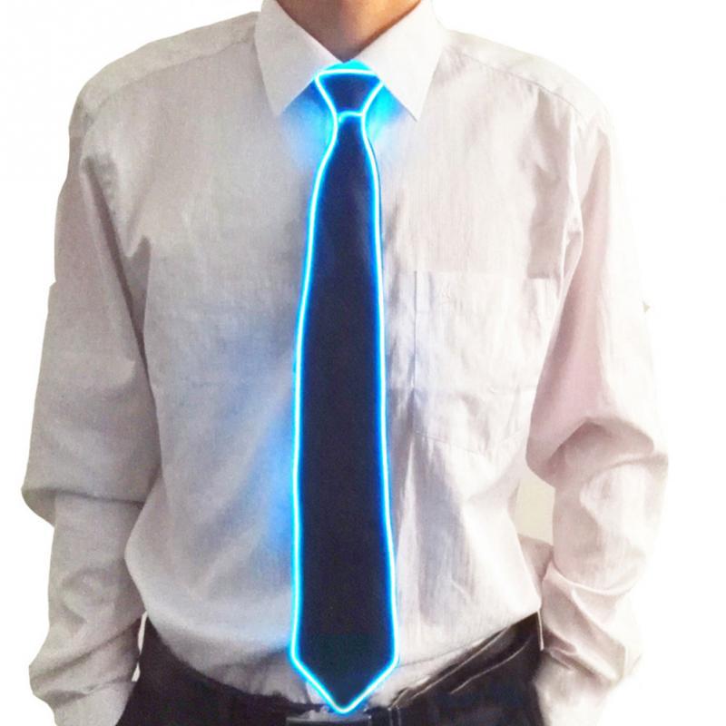 LED Arrow Light-Up Tie, EL Cold Light Tie Formal Wedding Groom Fashion Accessory