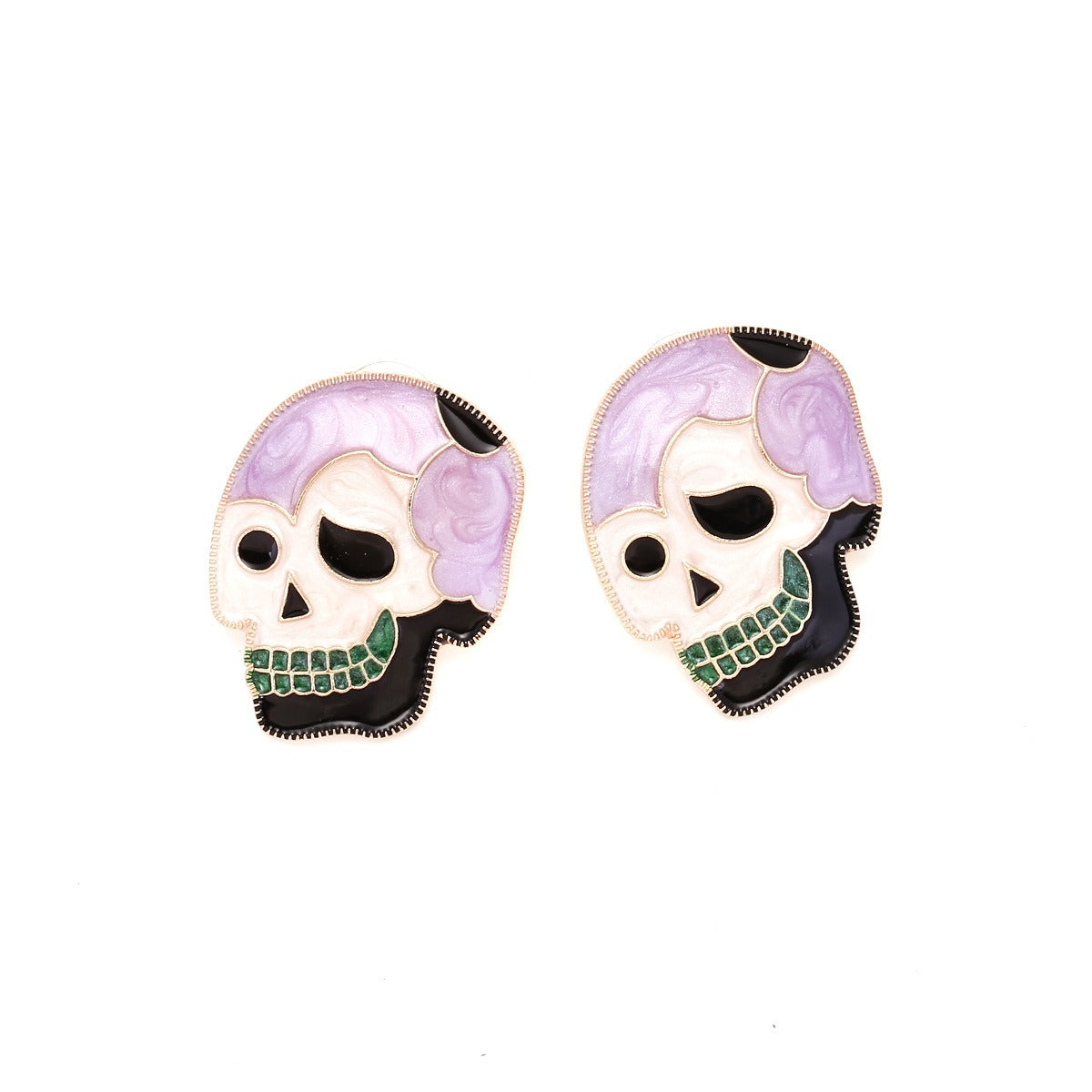 Alloy Drip Oil Skeleton Earrings Fun and Cute Halloween Earrings