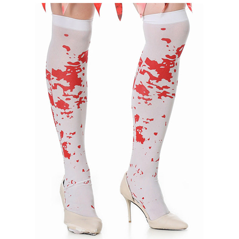 Halloween Vampire Nurse Horror Zombie Cosplay Costume Dress for Women