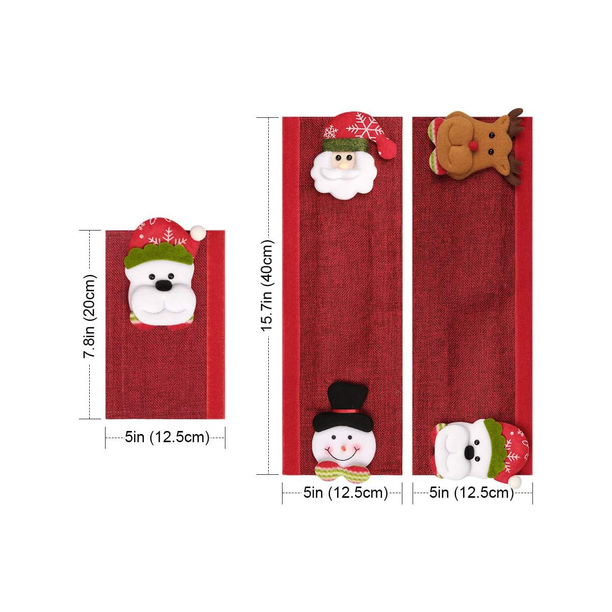 Christmas refrigerator decoration, gloves, microwave protection cover, kitchen decoration supplies, party atmosphere decoration