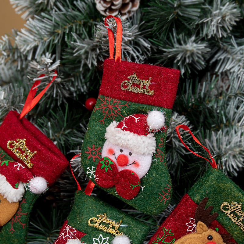 Christmas Socks Gift Bag Cartoon Kids Gift Socks Large and Small Sizes Christmas Small Gift Decoration Sock Ornaments