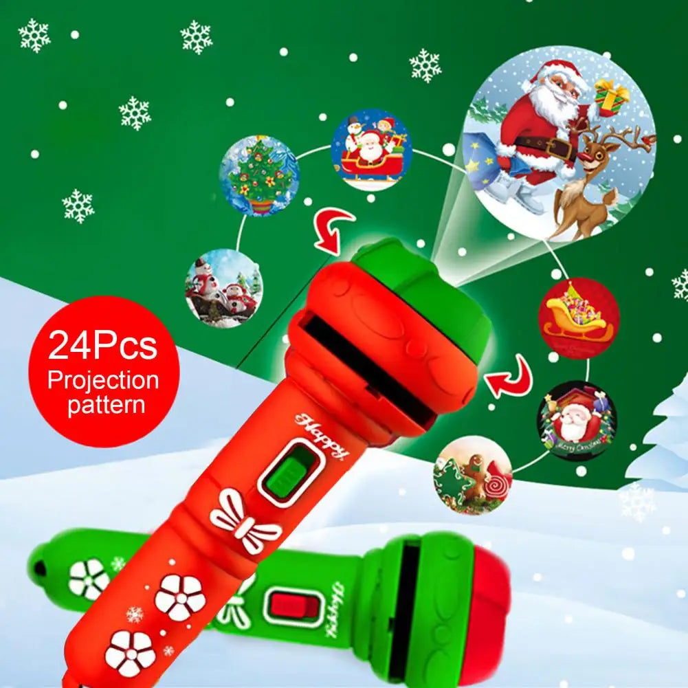 Christmas projection flashlight toy Christmas luminous toy Christmas