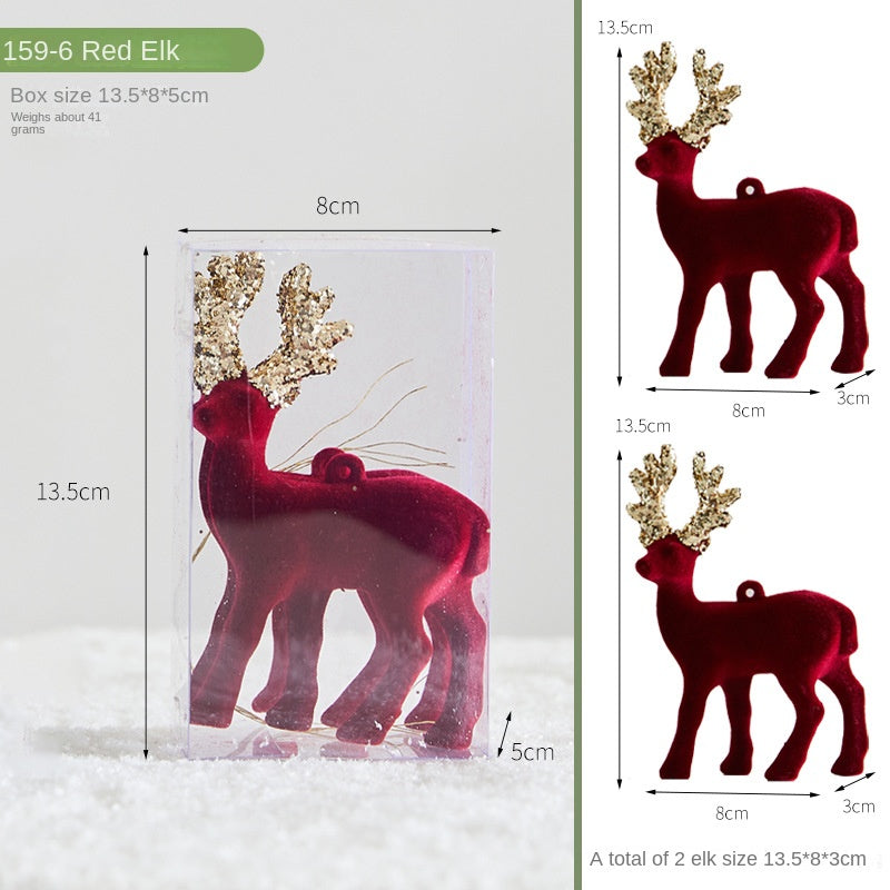Christmas Red Irregular Ball New Christmas Tree Decoration Hanging Ball Reindeer Wreath Ornament Atmosphere Decoration Hanging Ornament