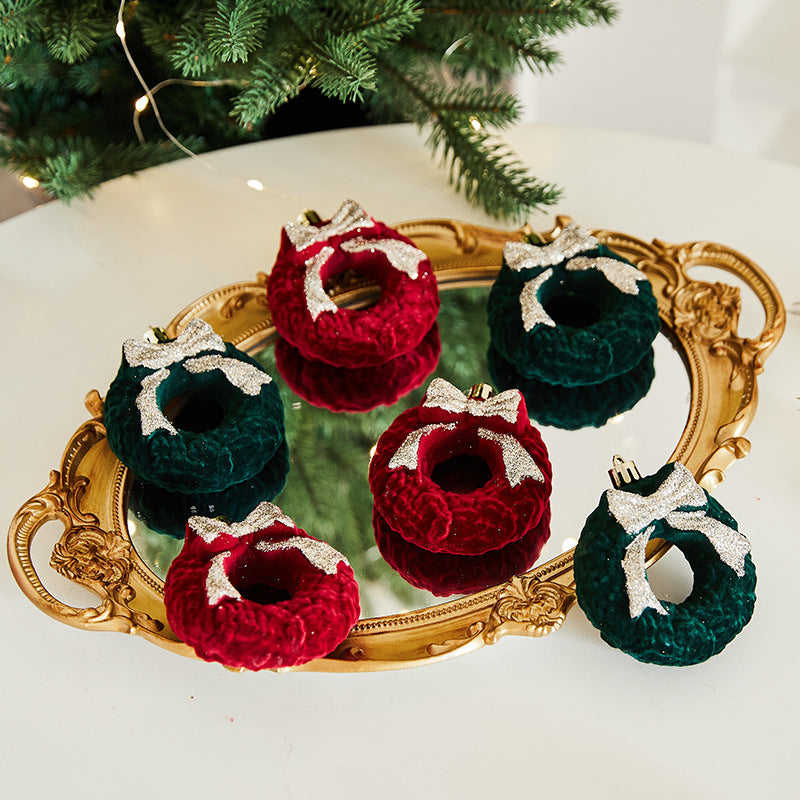 Christmas Red Irregular Ball New Christmas Tree Decoration Hanging Ball Reindeer Wreath Ornament Atmosphere Decoration Hanging Ornament