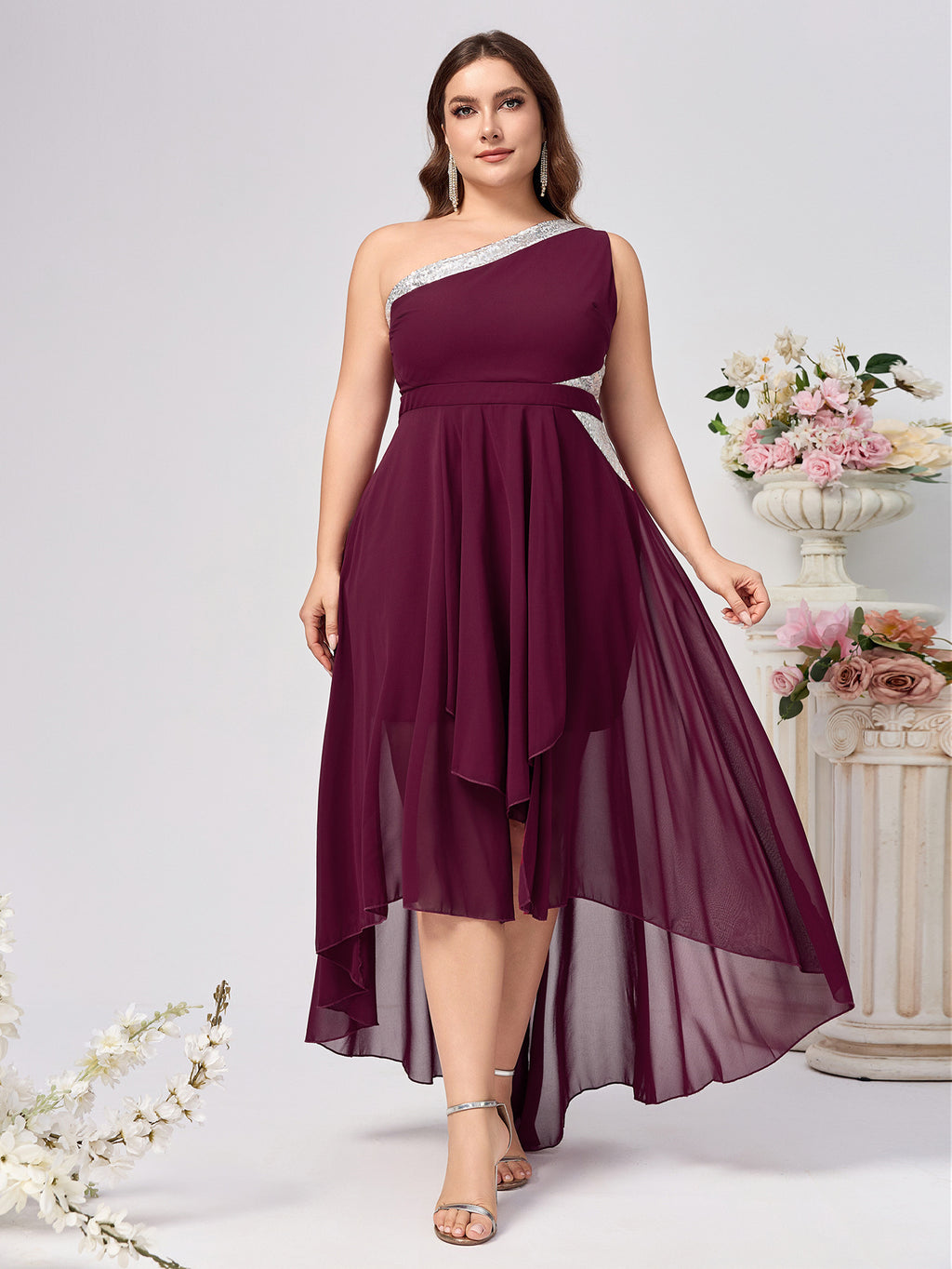 Chic Off-Shoulder Solid Color Evening Dress for Women, Long Sleeveless Elegant Gown