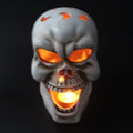 Creative resin handicraft horror facial ornament with a large mouthed skull candlestick