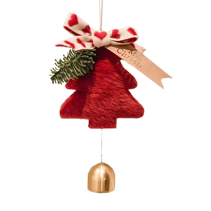 Christmas tree bell pendant, hanging bell decoration, doorbell decoration, Christmas car hanging, wind chime gift