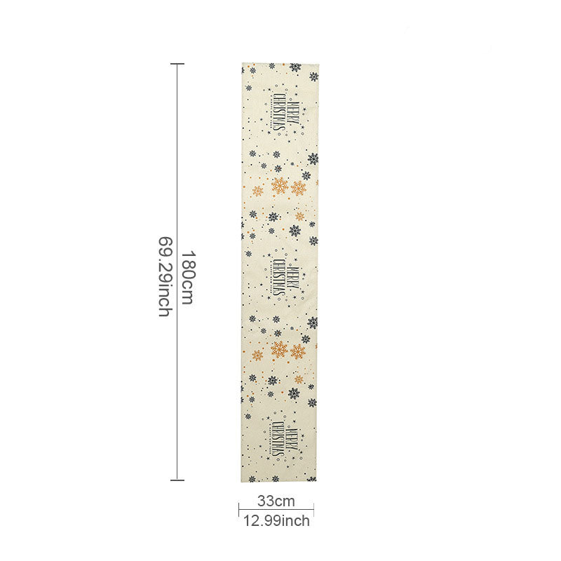 Christmas Decoration Linen Table Flag Christmas Creative Christmas Tree Wreath Printed Table Wallpaper Decoration