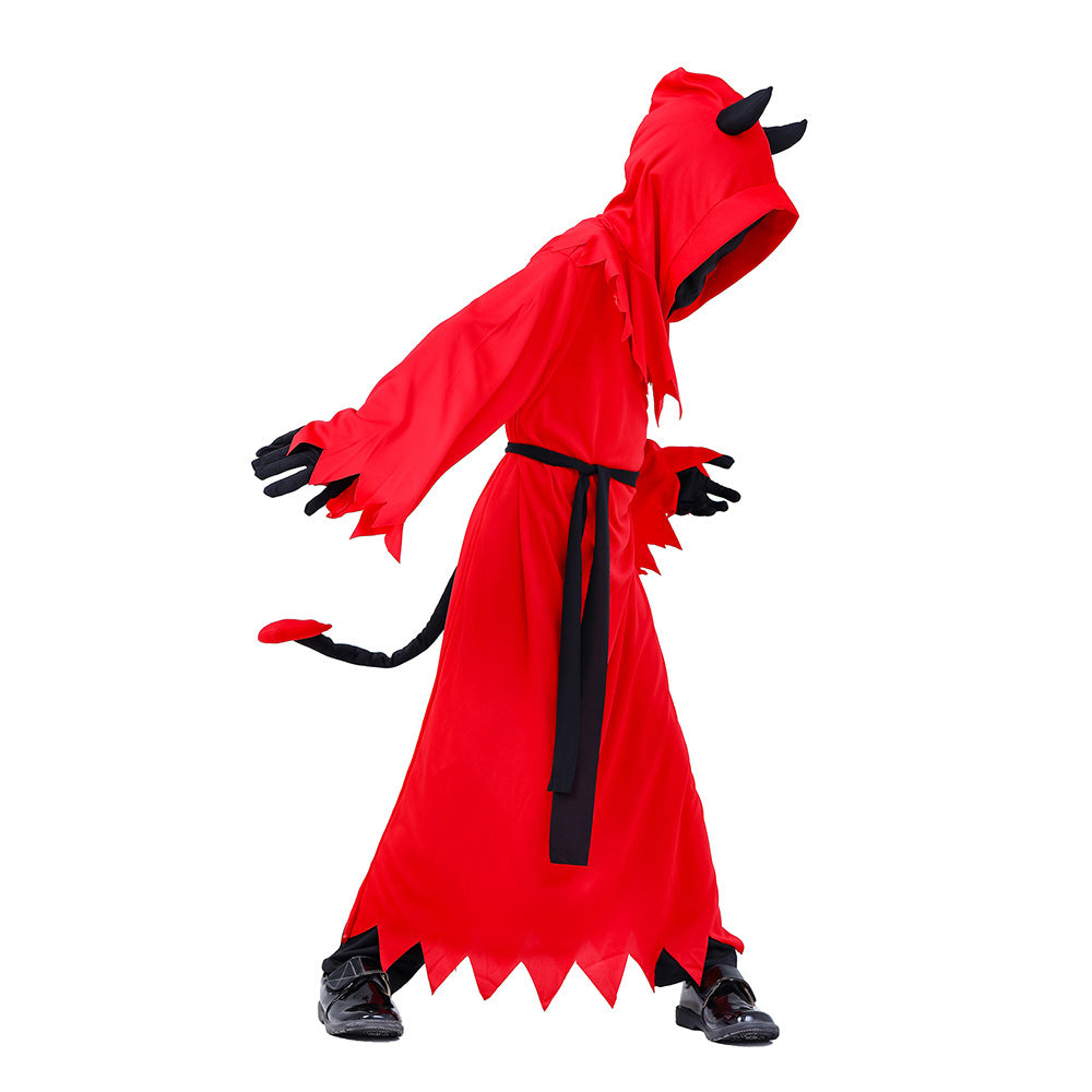 Halloween Children's Death Reaper Plays Red Devil cosplay Party Costume