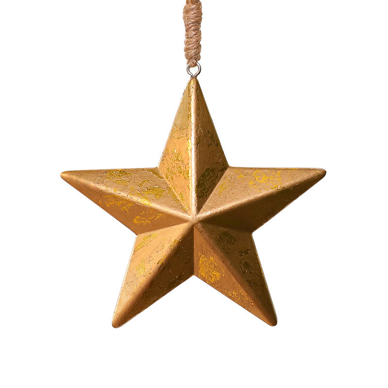 Christmas Wooden Acorn Star Tree Ornament Holiday Decoration Window Hanging