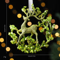 SantaYuan New Green Glitter Powder PC Ornament Christmas Decoration Snowflake Pendant Christmas Tree Scene Decoration
