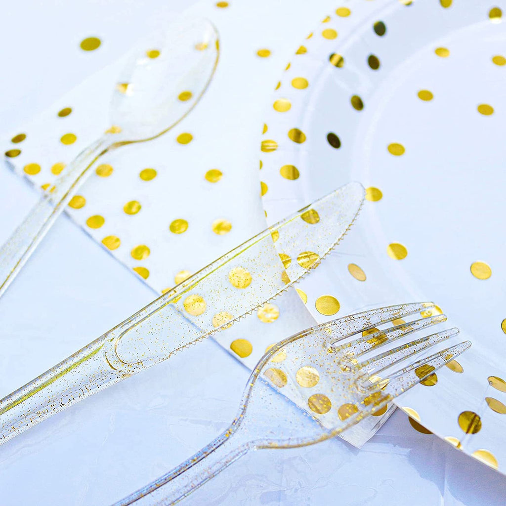 Disposable Plastic Ps Spoon, Gold Powder Spoon, Silver Powder Fork, Glitter Powder Fork, Spoon, Tableware Set