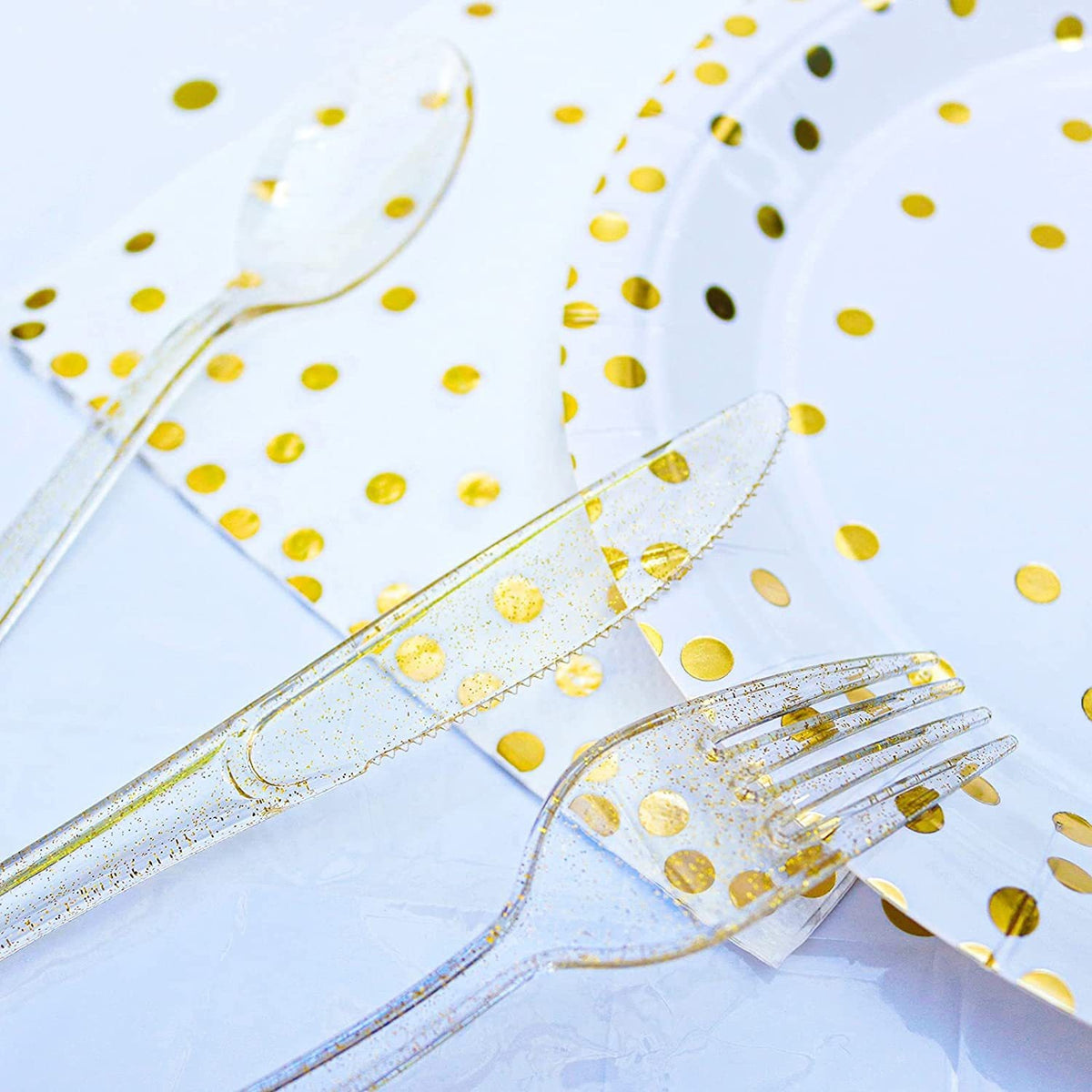 Disposable Plastic Ps Spoon, Gold Powder Spoon, Silver Powder Fork, Glitter Powder Fork, Spoon, Tableware Set