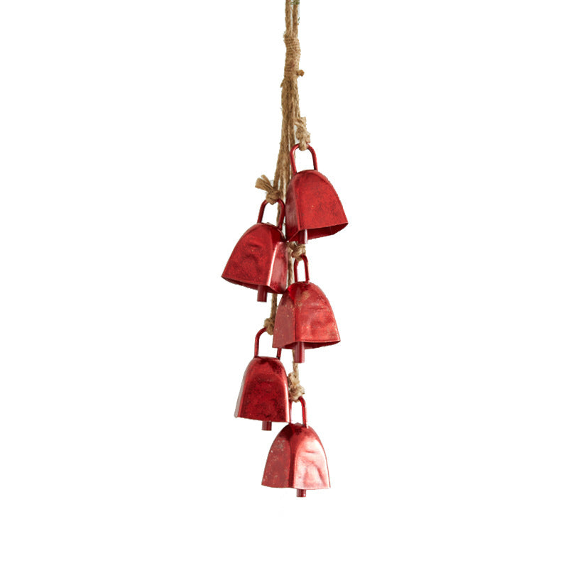Christmas Atmosphere Decoration Iron Bell Hanging Ornament Christmas Tree Decor Wind Chime Hanging Decor Scene Decoration Pendant