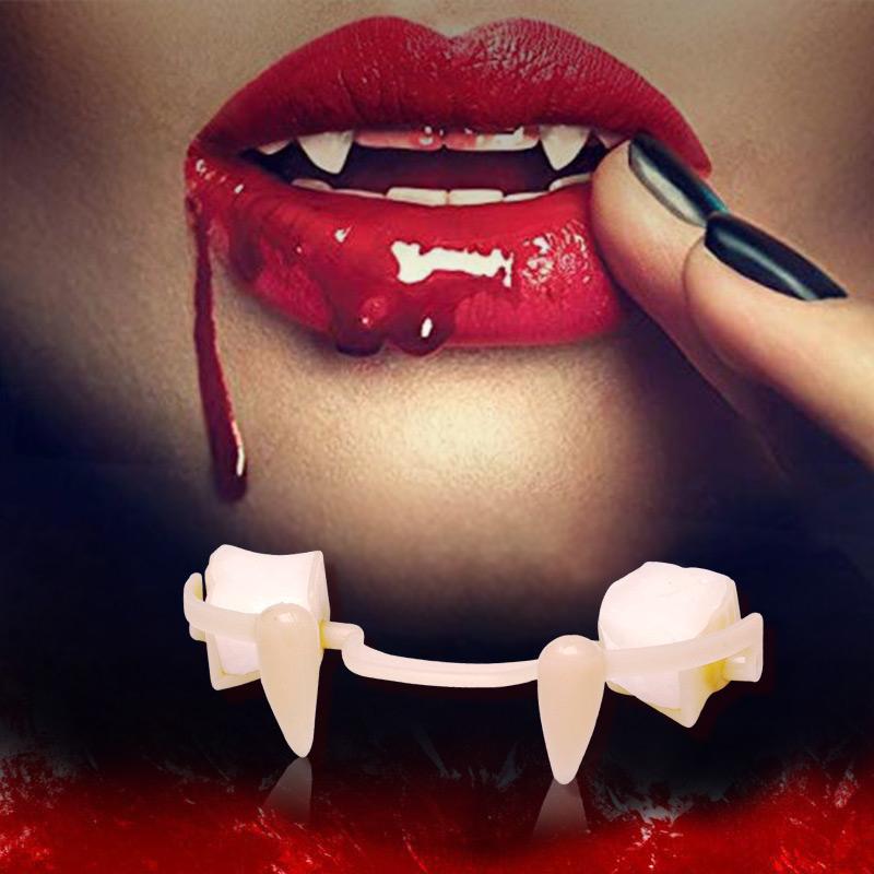 Halloween Vampire Teeth Retractable Dentures Zombie Teeth Small Tiger Teeth Vampire Fangs Retractable Dentures For Adult Kids