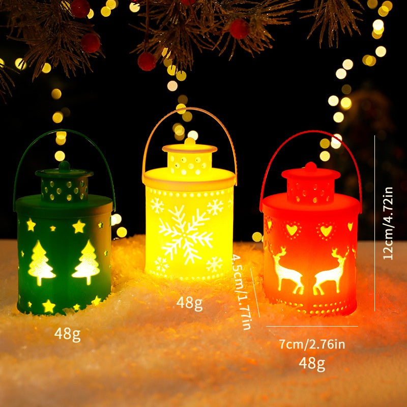 Nordic Style Creative Festival Decoration Ornament Christmas Candle Lamp LED Lantern Wind Lantern Electronic Candle
