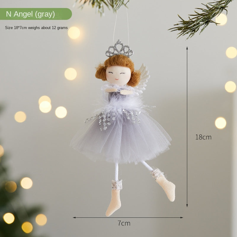 Christmas Angel Girl Ornament Christmas Tree Decoration Cute Doll Hanging Ornament Festival Scene Atmosphere Decoration Hanging Decor