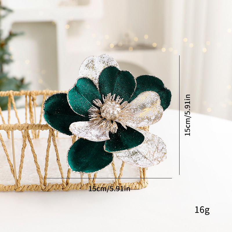 Christmas Flower Artificial Flower Dried Flower Festival Decoration European Style Preserved Flower Ornament Christmas Tree Decoration