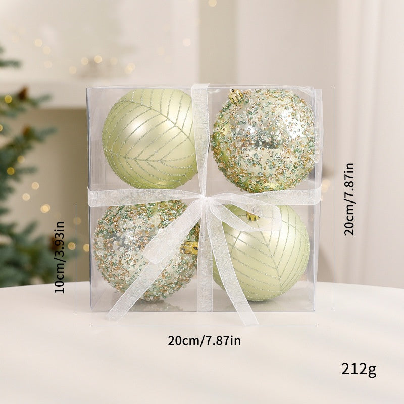 Christmas Ball Electroplated Irregular Painted Christmas Decoration Ornament Hanging Decor