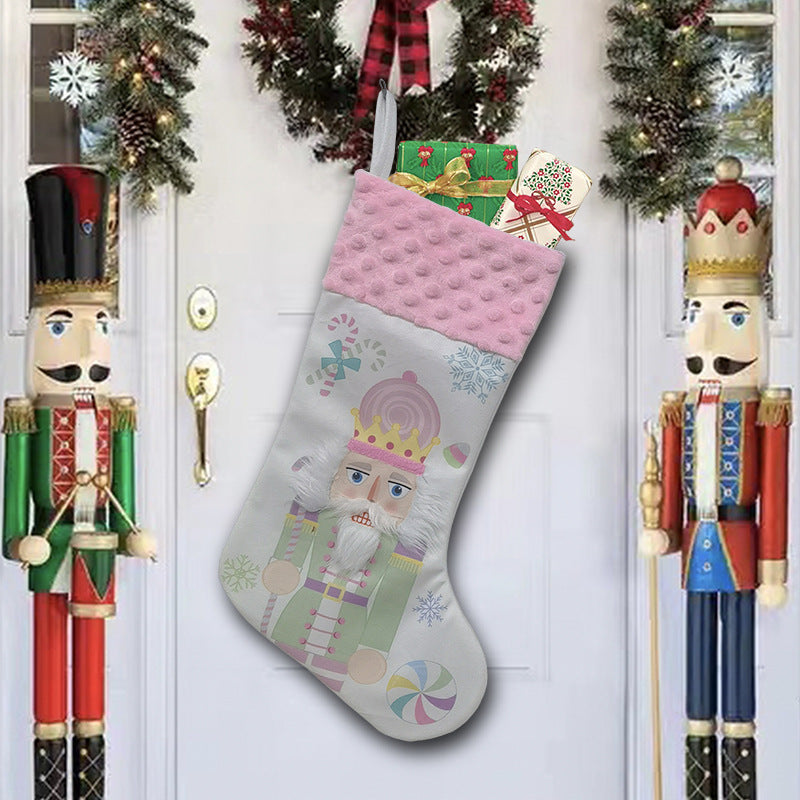 Christmas Decoration Supplies Walnut Soldier Pendant Christmas Socks Gift Bag Christmas Tree Pendant Candy Bag