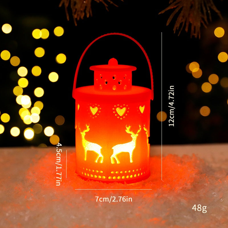 Nordic Style Creative Festival Decoration Ornament Christmas Candle Lamp LED Lantern Wind Lantern Electronic Candle