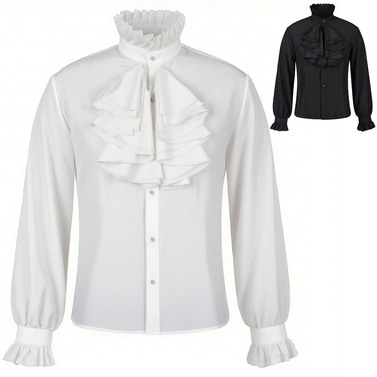 Vampire Renaissance Victorian Steampunk Ruffled Medieval Halloween Costume