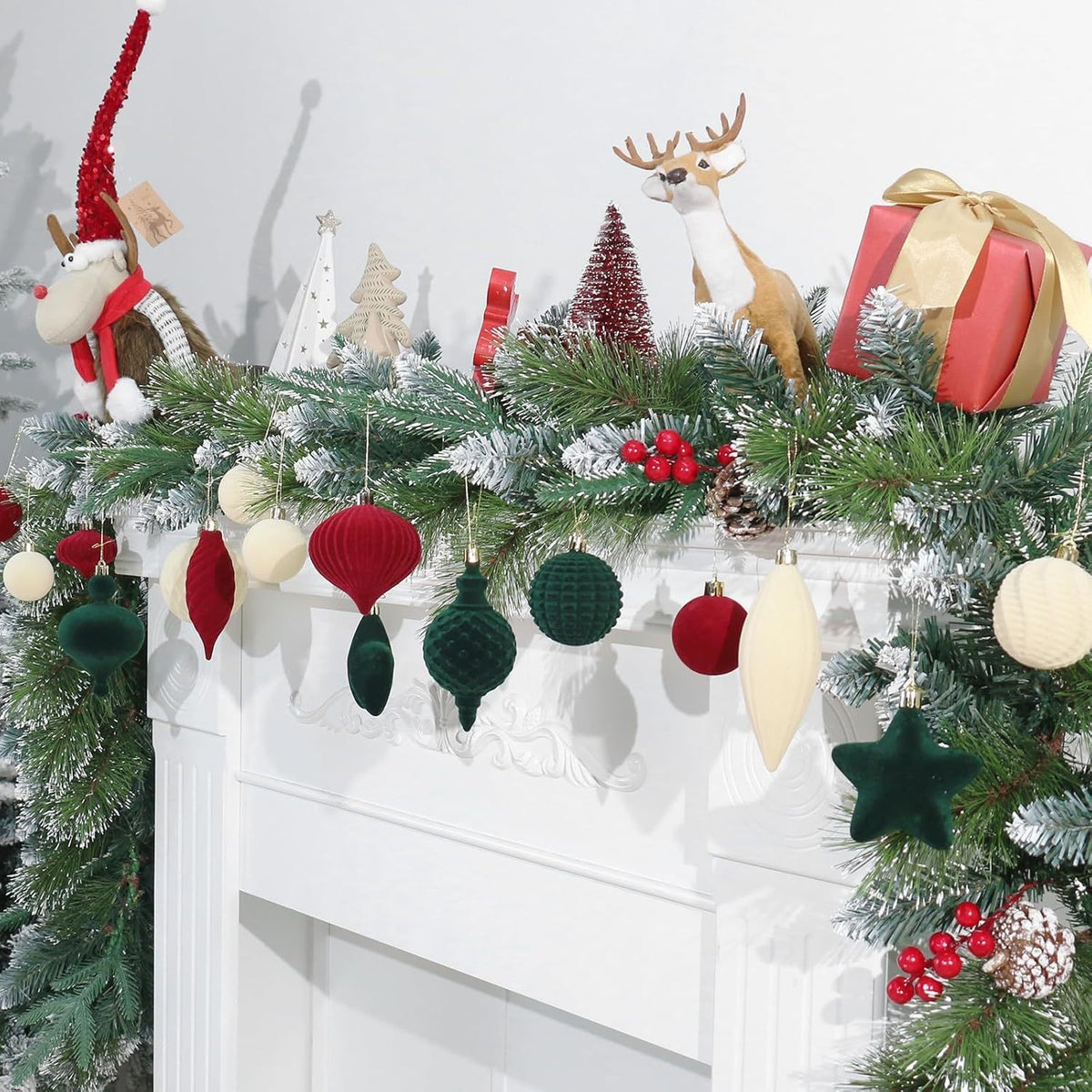Saintyuan New Irregular Velvet Christmas Ball Set, Christmas Decoration, Christmas Tree Ornament, Window Hanging Decor